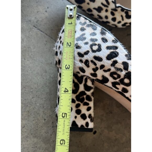 Marc Fisher Cheetah Print Heels Size 9M Block Heel Haircalf Pumps Classic Luxury - Picture 10 of 12